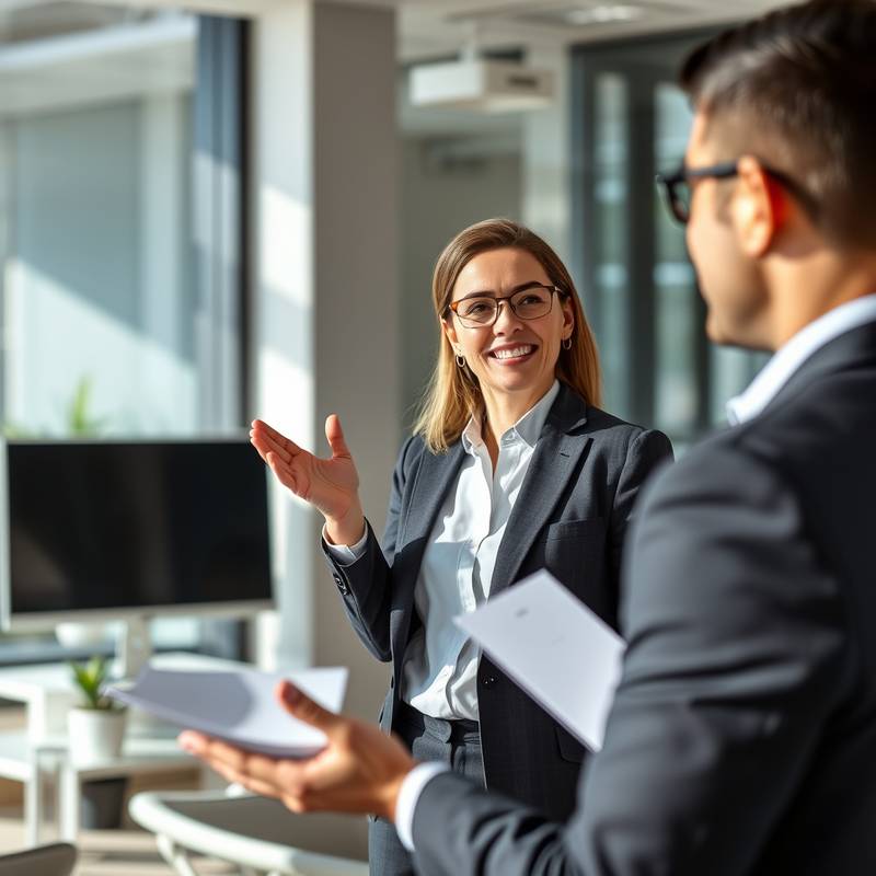 Professional giving a presentation